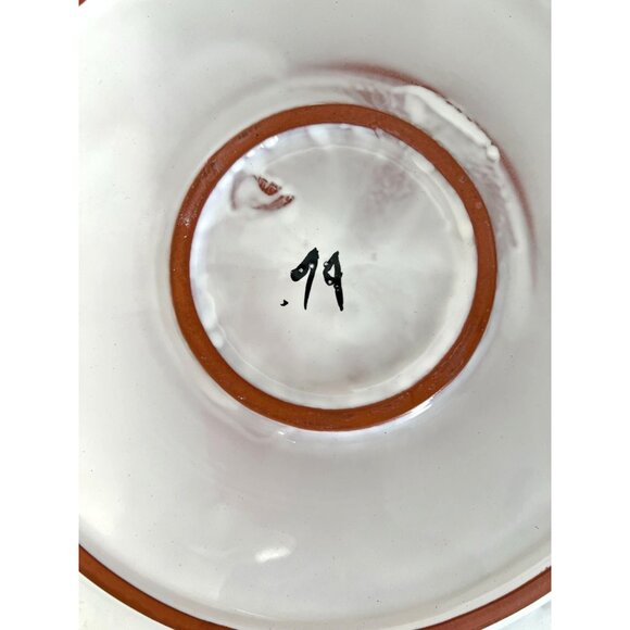 Vintage Hand Painted Ceramic Portugese Plate Platter Fruit Flowers Party Tray - Picture 3 of 7